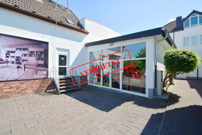 PrI 9231 Aussenansicht mit Ste Dreieich - Dreieichenhain Ladenlokal VERMIETET! Flexibel nutzbare Laden- oder Lagerfl�che in guter Lage von Dreieichenhain!
