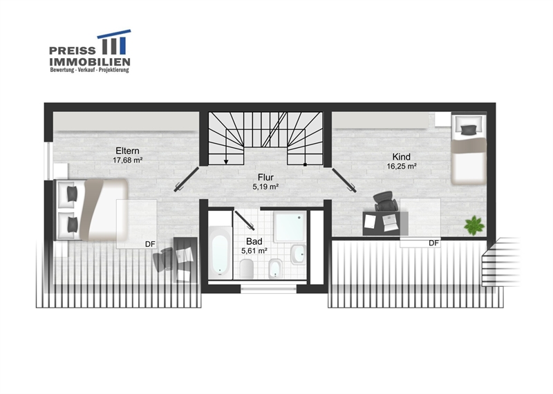 PrI 9311 Grundriss DG Skizze Einfamilienhaus Offenbach