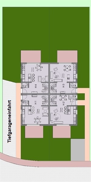 PrI 9325 Rodgau Freifl�chenpla Reiheneckhaus Rodgau